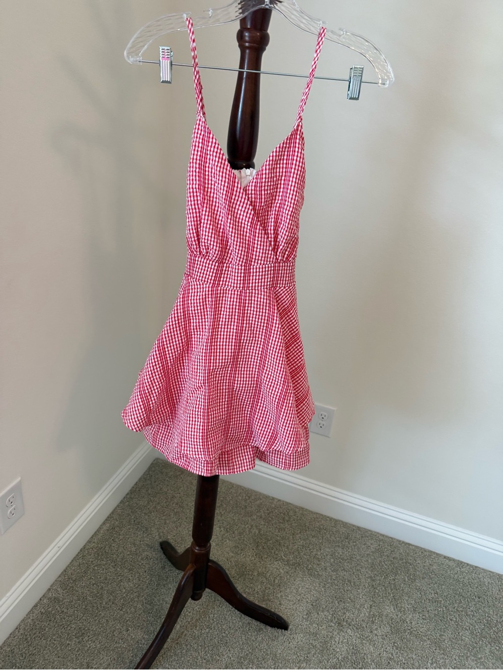 Red  Gingham romper